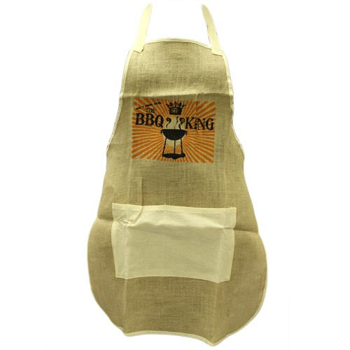 Soft Jute Apron - BBQ KING - Shopy Max