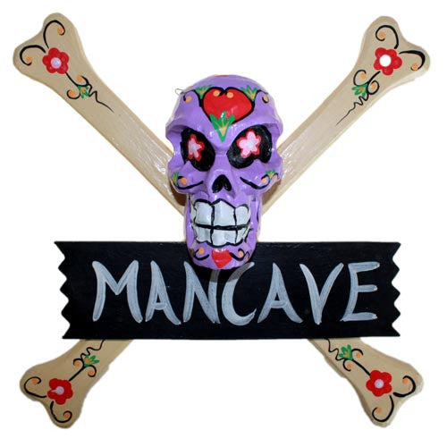 Skulls Warning Sign - MAN CAVE - Shopy Max