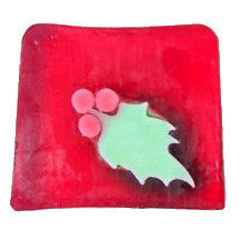 Christmas Holly Leaf Soap - 115g Slice