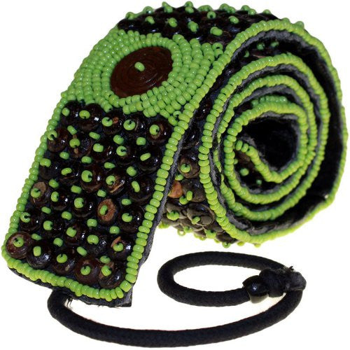 Surfer Vibe Beaded Belt - Lime - Shopy Max