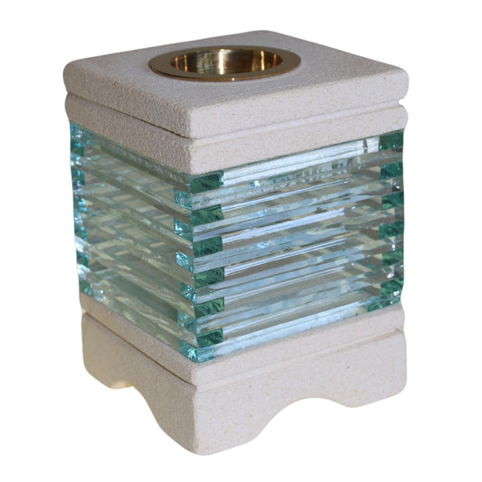 Stone Oil Burner - Square Glass Bricks - Shopy Max