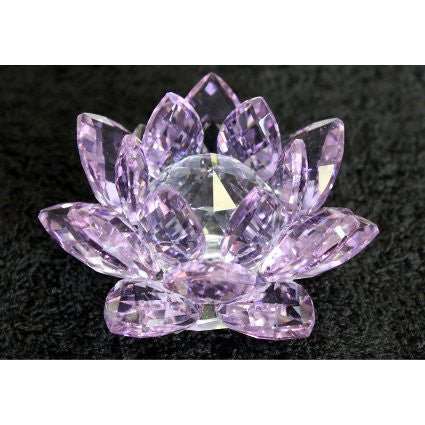 Crystal Lotus 100mm - Purple