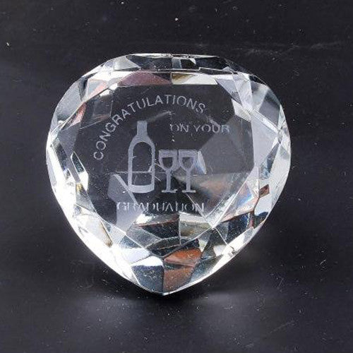 Graduation Clear Crystal Heart - Shopy Max