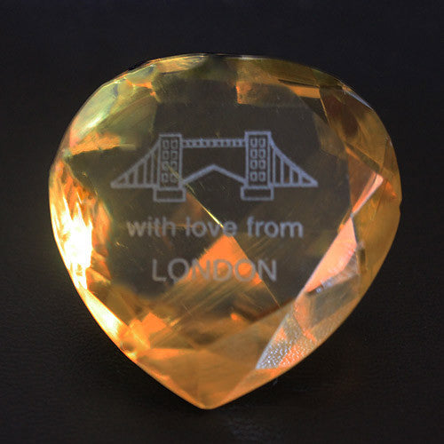 London Bridge - Yellow Crystal Heart