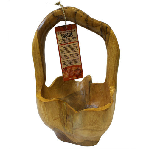 Teak Root - Small Back Handle Bowl