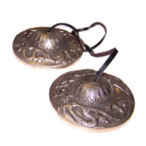 Brass Medium Tingsha - Mazira Dragon