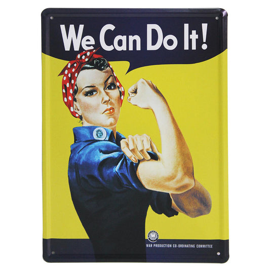 Metal Plaque - We Can Do It!