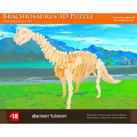Brachiosaurus - 3D Wooden Puzzle