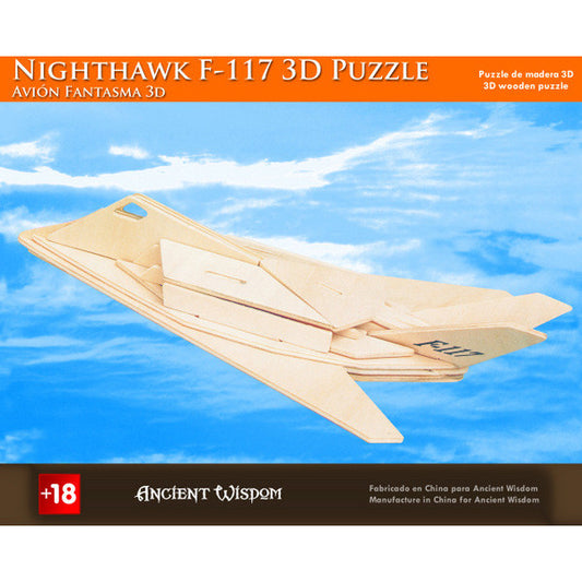 Nighthawk F-117 - 3D Wooden Puzzle - Shopy Max