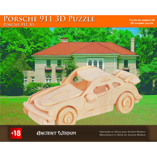 Porsche 911 - 3D Wooden Puzzle - Shopy Max