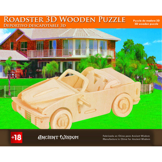 Roadster - 3D Wooden Puzzle - Shopy Max