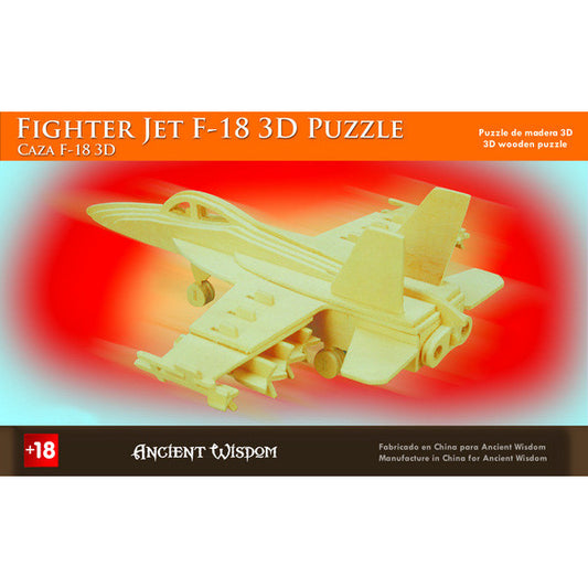 Fighter Jet F-18 - 3D Wooden Puzzle