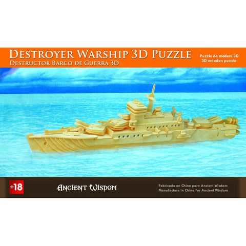 Destroyer Warship - 3D Wooden Puzzle