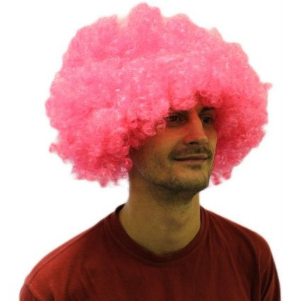 Big Pink Curly Wig