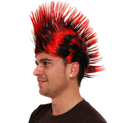 Black & Red Punky Wig