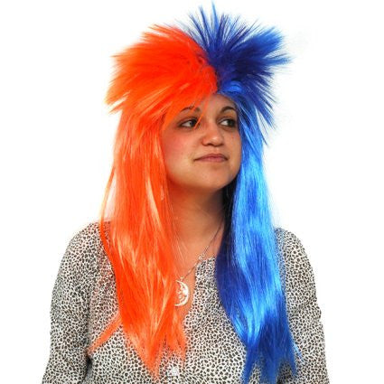 Blue & Orange Spiky Wig