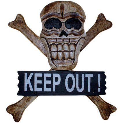 Skull & Bones Sign - Keep Out - Shopy Max