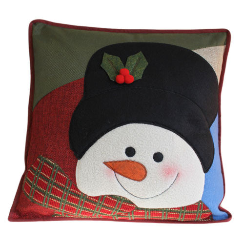 Snowman Face Decor Cushion Cover - Shopy Max