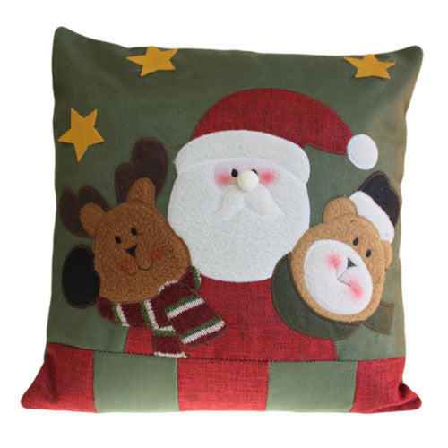 Father Christmas & Teddy Cushion Cover